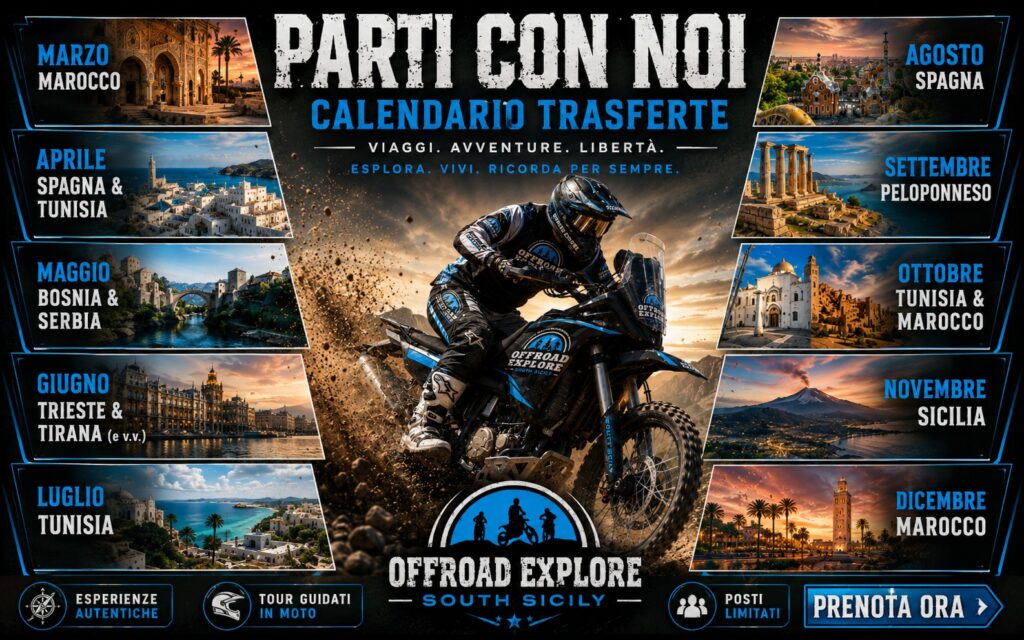 Noleggio moto enduro Sicilia Niscemi. escursioni guidati offroad explore. Calendario trasferte- offroadexplore